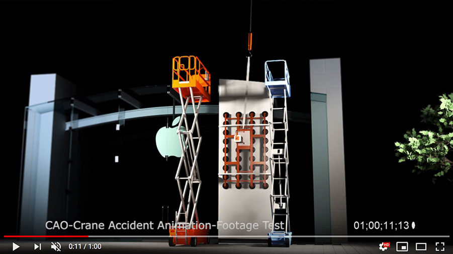 Crane Accident 3D Legal Animation by Industrial3D